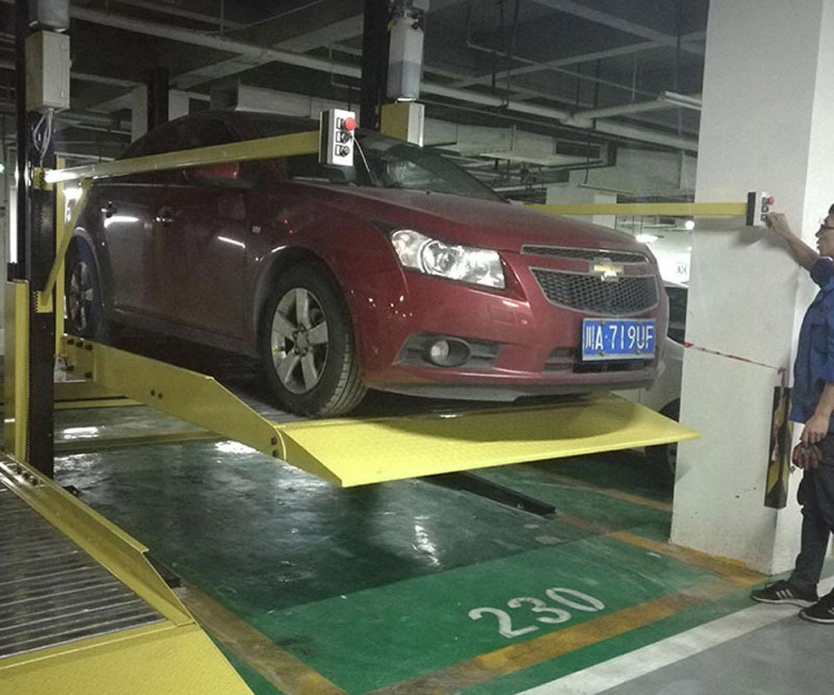 張家川雙層升降平移機械式停車位過驗收