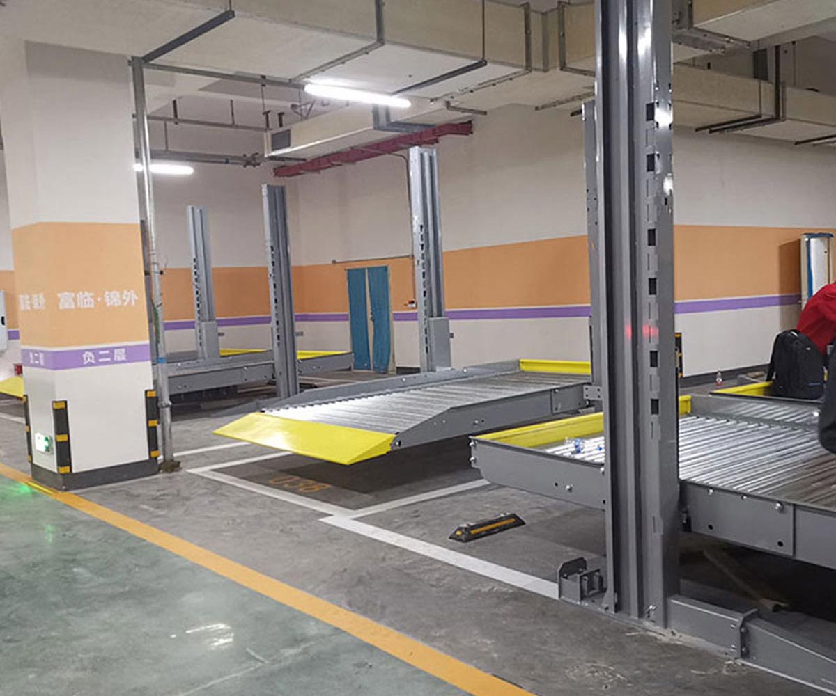 秦安二層簡易升降類機械立體車庫改造