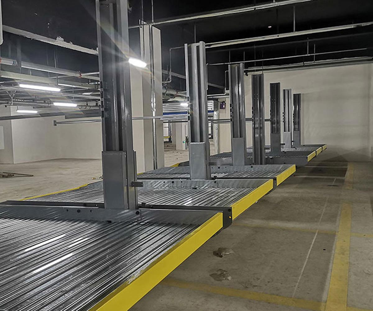 白銀簡易升降式機械式立體車庫過驗收